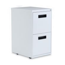 File Pedestal, Left or Right, 2 Legal/Letter-Size File Drawers, Light Gray, 14.96" x 19.29" x 27.75"1