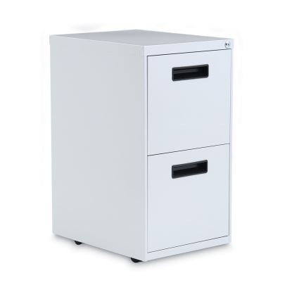 File Pedestal, Left or Right, 2 Legal/Letter-Size File Drawers, Light Gray, 14.96" x 19.29" x 27.75"1