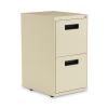 File Pedestal, Left or Right, 2 Legal/Letter-Size File Drawers, Putty, 14.96" x 19.29" x 27.75"1