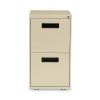 File Pedestal, Left or Right, 2 Legal/Letter-Size File Drawers, Putty, 14.96" x 19.29" x 27.75"2