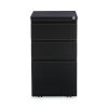 File Pedestal with Full-Length Pull, Left or Right, 3-Drawers: Box/Box/File, Legal/Letter, Black, 14.96" x 19.29" x 27.75"2