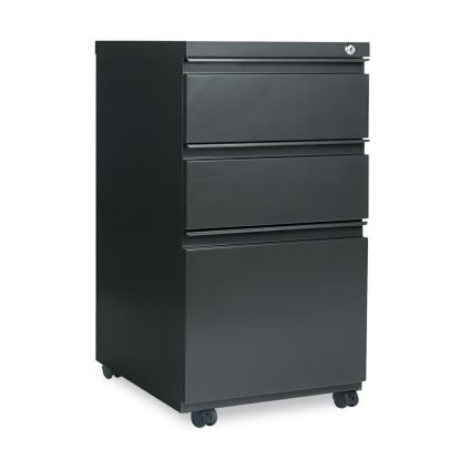 File Pedestal with Full-Length Pull, Left or Right, 3-Drawers: Box/Box/File, Legal/Letter, Charcoal, 14.96" x 19.29" x 27.75"1