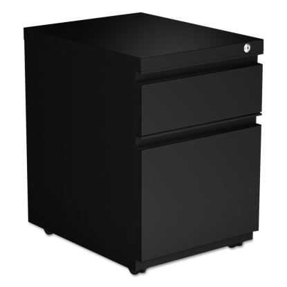 File Pedestal with Full-Length Pull, Left or Right, 2-Drawers: Box/File, Legal/Letter, Black, 14.96" x 19.29" x 21.65"1