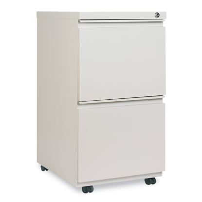 File Pedestal with Full-Length Pull, Left or Right, 2 Legal/Letter-Size File Drawers, Light Gray, 14.96" x 19.29" x 27.75"1