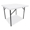 Square Plastic Folding Table, 36w x 36d x 29.25h, White1