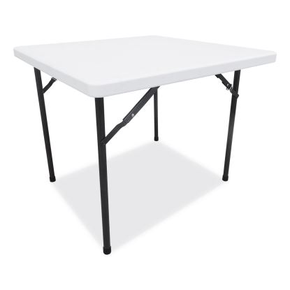 Square Plastic Folding Table, 36w x 36d x 29.25h, White1