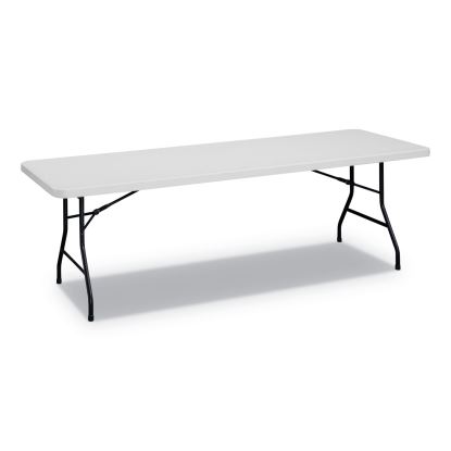 Rectangular Plastic Folding Table, 96w x 30d x 29.25h, Gray1