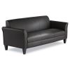 Alera Reception Lounge Furniture, 3-Cushion Sofa, 77w x 31.5d x 32h, Black2
