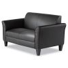 Alera Reception Lounge Furniture, Loveseat, 55.5w x 31.5d x 33.07h, Black2