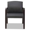 Alera Reception Lounge WL Series Guest Chair, 24.21" x 24.8" x 32.67", Black Seat/Back, Espresso Base2
