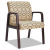 Alera Reception Lounge WL Series Guest Chair, 24.21" x 24.8" x 32.67", Tan Seat/Back, Mahogany Base1