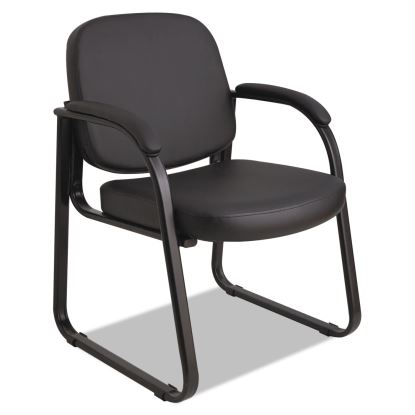 Alera Genaro Series Half-Back Sled Base Guest Chair, 25" x 24.80" x 33.66", Black1