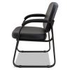 Alera Genaro Series Half-Back Sled Base Guest Chair, 25" x 24.80" x 33.66", Black2