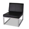 Alera Ispara Series Armless Chair, 26.57" x 30.71" x 31.1", Black Seat/Back, Silver Base2