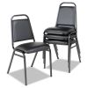 Padded Steel Stacking Chair, Supports Up to 250 lb, Black, 4/Carton2