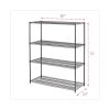 All-Purpose Wire Shelving Starter Kit, 4-Shelf, 60 x 24 x 72, Black Anthracite Plus2