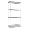 NSF Certified Industrial 4-Shelf Wire Shelving Kit, 36w x 18d x 72h, Silver1