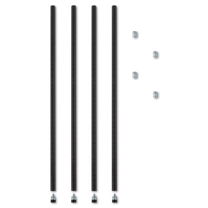 Stackable Posts For Wire Shelving, 36 "High, Black, 4/Pack1
