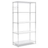 5-Shelf Wire Shelving Kit with Casters and Shelf Liners, 36w x 18d x 72h, Silver2
