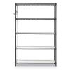 5-Shelf Wire Shelving Kit with Casters and Shelf Liners, 48w x 18d x 72h, Black Anthracite2