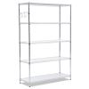 5-Shelf Wire Shelving Kit with Casters and Shelf Liners, 48w x 18d x 72h, Silver2