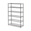 NSF Certified 6-Shelf Wire Shelving Kit, 48w x 18d x 72h, Black Anthracite1