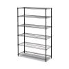 NSF Certified 6-Shelf Wire Shelving Kit, Six-Shelf, 48w x 18d x 72h, Black1