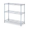 Residential Wire Shelving, Three-Shelf, 36w x 14d x 36h, Silver1