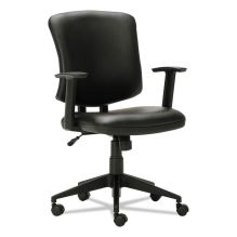 Alera Everyday Task Office Chair, Bonded Leather Seat/Back, Supports Up to 275 lb, 17.6" to 21.5" Seat Height, Black1