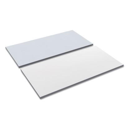 Reversible Laminate Table Top, Rectangular, 59.38w x 23.63d, White/Gray1