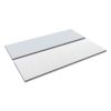 Reversible Laminate Table Top, Rectangular, 71.5w x 23.63d, White/Gray1