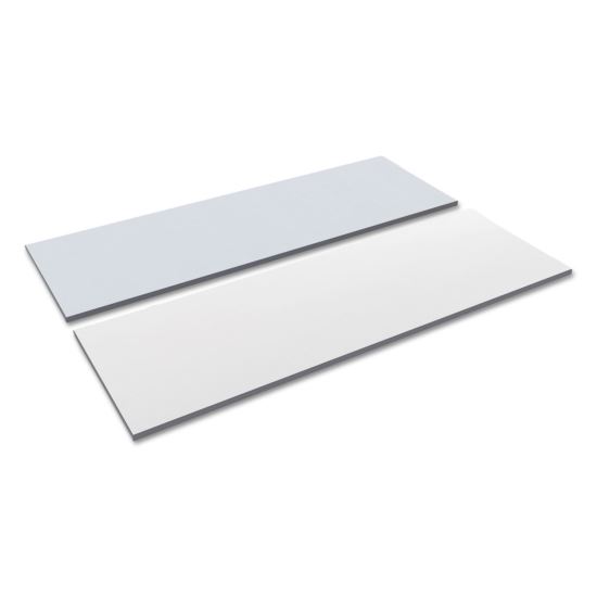 Reversible Laminate Table Top, Rectangular, 71.5w x 23.63d, White/Gray1