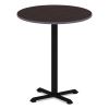 Reversible Laminate Table Top, Round, 35.38w x 35.38d, Espresso/Walnut2