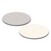 Reversible Laminate Table Top, Round, 35.38w x 35.38d, White/Gray2