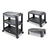 3-in-1 Storage Cart and Stand, 21.63w x 13.75d x 24.75h, Black/Gray2