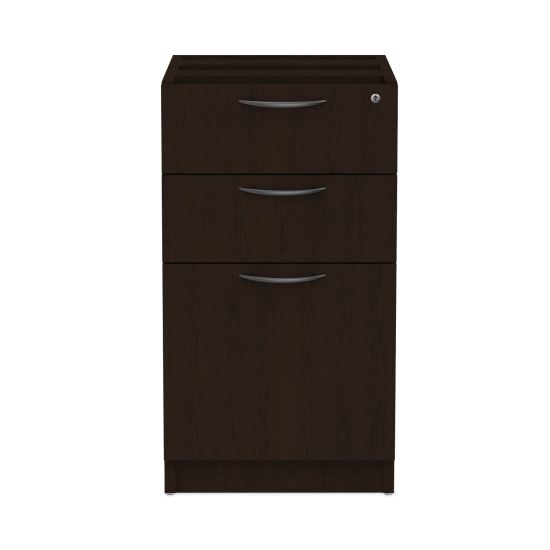 Alera Valencia Series Full Pedestal File, Left/Right, 3-Drawers: Box/Box/File, Legal/Letter, Espresso, 15.63" x 20.5" x 28.5"1