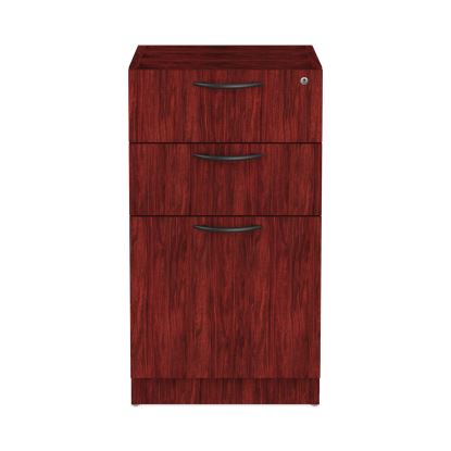 Alera Valencia Series Full Pedestal File, Left/Right, 3-Drawers: Box/Box/File, Legal/Letter, Mahogany, 15.63" x 20.5" x 28.5"1