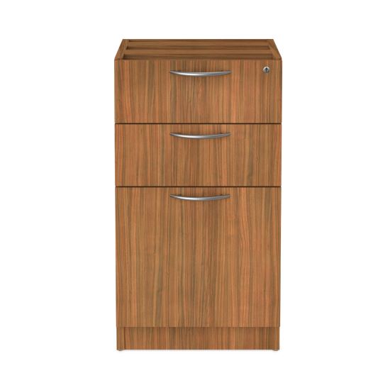 Alera Valencia Series Full Pedestal File, Left/Right, 3-Drawer: Box/Box/File, Legal/Letter, Modern Walnut,15.63 x 20.5 x 28.51