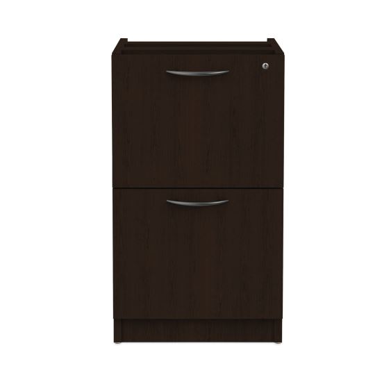 Alera Valencia Series Full Pedestal File, Left or Right, 2 Legal/Letter-Size File Drawers, Espresso, 15.63" x 20.5" x 28.5"1