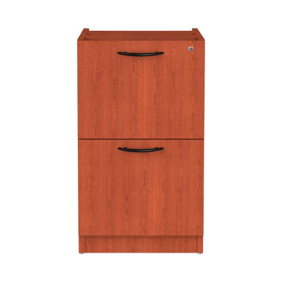 Alera Valencia Series Full Pedestal File, Left/Right, 2 Legal/Letter-Size File Drawers, Medium Cherry, 15.63" x 20.5" x 28.5"1