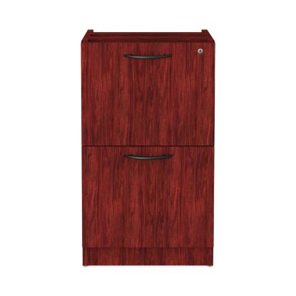 Alera Valencia Series Full Pedestal File, Left or Right, 2 Legal/Letter-Size File Drawers, Mahogany, 15.63" x 20.5" x 28.5"1