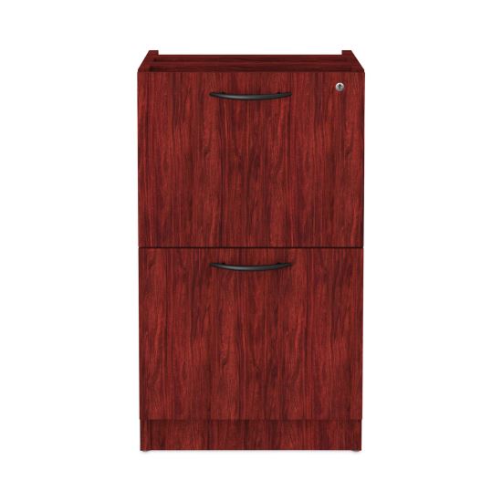 Alera Valencia Series Full Pedestal File, Left or Right, 2 Legal/Letter-Size File Drawers, Mahogany, 15.63" x 20.5" x 28.5"1