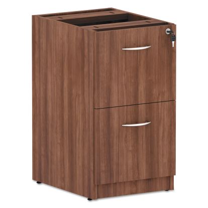 Alera Valencia Series Full Pedestal File, Left/Right, 2 Legal/Letter-Size File Drawers, Modern Walnut, 15.63" x 20.5" x 28.5"1