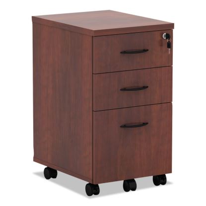 Alera Valencia Series Mobile Pedestal File, Left/Right, 3-Drawer: Box/Box/File, Legal/Letter, Cherry, 15.88" x 20.5" x 28.38"1