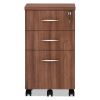 Alera Valencia Series Mobile Pedestal File, Left/Right, 3-Drawer: Box/Box/File, Legal/Letter, Walnut, 15.88 x 20.5 x 28.382