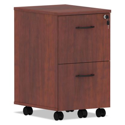 Alera Valencia Series Mobile Pedestal, Left or Right, 2 Legal/Letter-Size File Drawers, Medium Cherry, 15.38" x 20" x 26.63"1