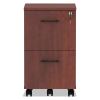 Alera Valencia Series Mobile Pedestal, Left or Right, 2 Legal/Letter-Size File Drawers, Medium Cherry, 15.38" x 20" x 26.63"2