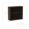 Alera Valencia Series Bookcase, Two-Shelf, 31.75w x 14d x 29.5h, Espresso2