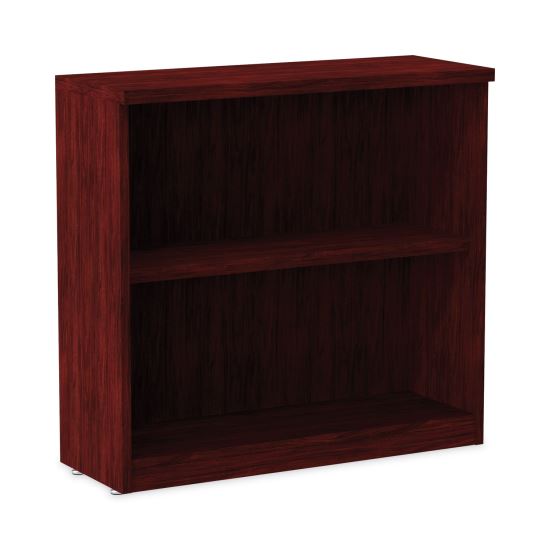 Alera Valencia Series Bookcase, Two-Shelf, 31 3/4w x 14d x 29 1/2h, Mahogany1