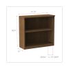Alera Valencia Series Bookcase,Two-Shelf, 31.75w x 14d x 29.5h, Modern Walnut2